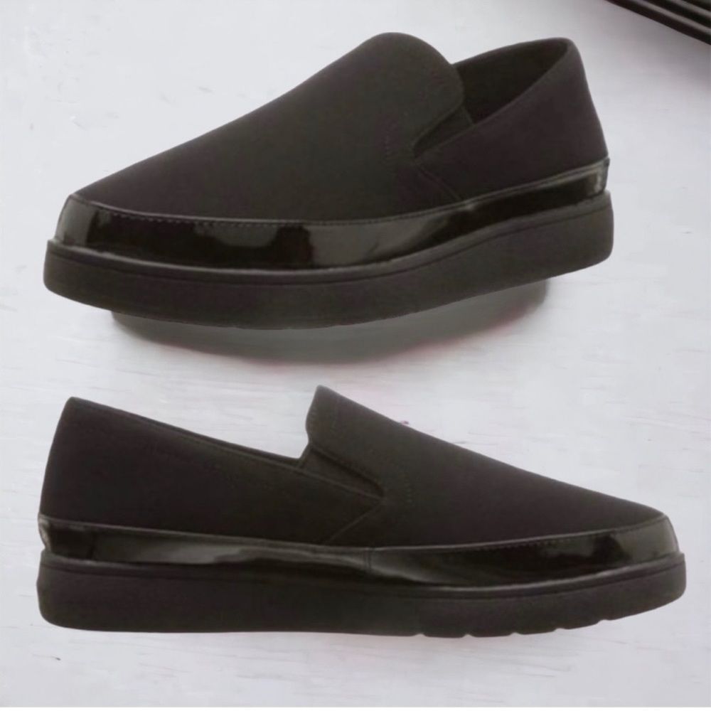 Donald J. PLINER Black Meg loafer platform womens Sz 10